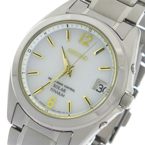 セイコー ソーラー クオーツ ユニセックス 腕時計 SBTM227 ホワイト/シルバー