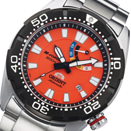 オリエント 200m 自動巻き メンズ 腕時計 SEL0A003M0(WV0201EL) オレンジ