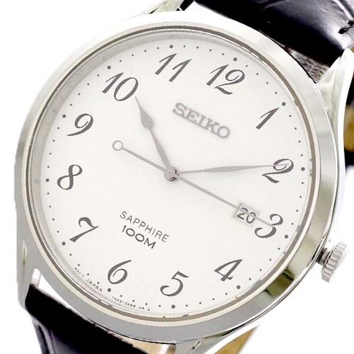 セイコー SEIKO 腕時計 メンズ SGEH75P1 クォーツ ホワイト ブラック
