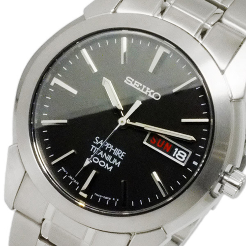 セイコー SEIKO クオーツ メンズ チタニウム 腕時計 SGG731P1 ブラック