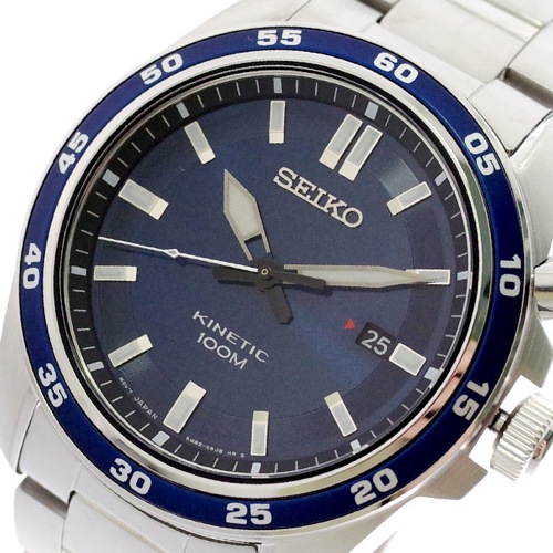 セイコー SEIKO 腕時計 メンズ SKA783P1 キネティック KINETIC クォーツ ネイビー シルバー