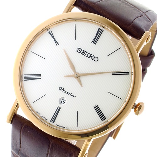 セイコー SEIKO プルミエ Premier クオーツ メンズ 腕時計 SKP398P1 ホワイト