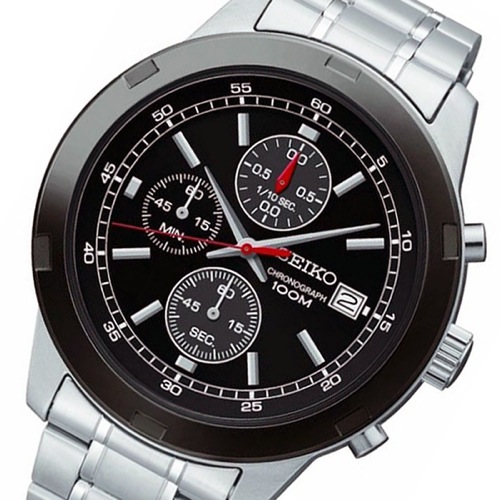 セイコー SEIKO クロノ クオーツ メンズ 腕時計 SKS427P1 ブラック