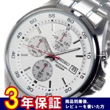 セイコー SEIKO クオーツ メンズ クロノ 腕時計 SKS473P1 ホワイト