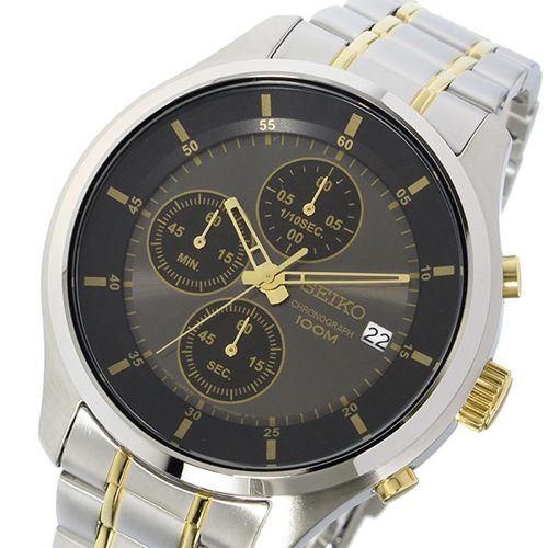 セイコー SEIKO クロノ クオーツ メンズ 腕時計 SKS543P1 ブラック