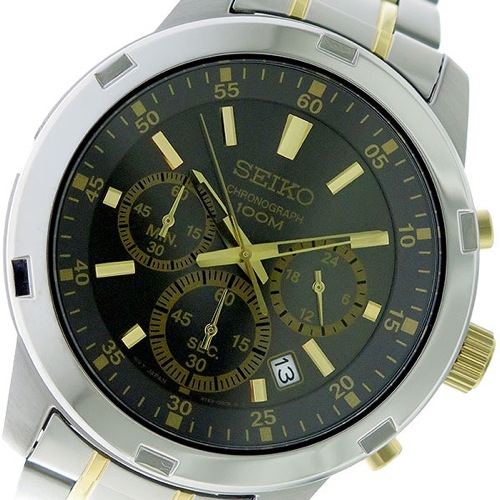 セイコー クオーツ メンズ 腕時計 SKS609P1 メタルグレー/シルバー×ゴールド