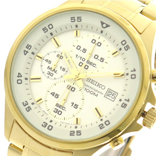 セイコー SEIKO 腕時計 メンズ SKS632P1 クォーツ ホワイト ゴールド