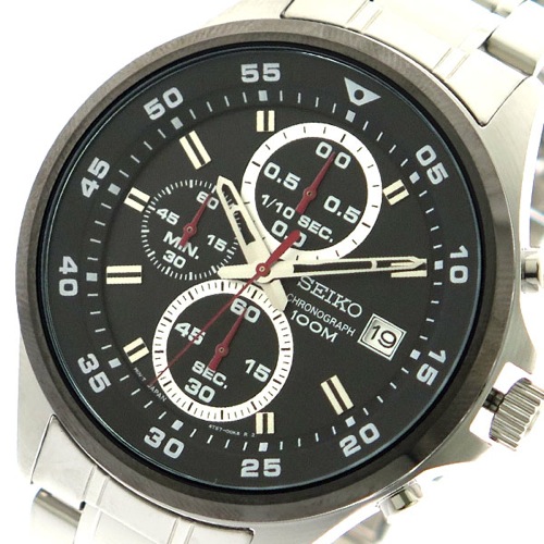 セイコー SEIKO 腕時計 メンズ SKS633P1 クォーツ ブラック シルバー