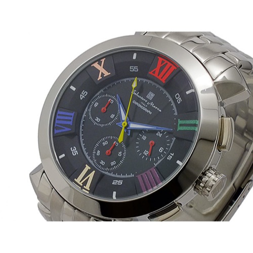 サルバトーレマーラ クオーツ メンズ クロノグラフ 腕時計 SM14107-SSBKCL