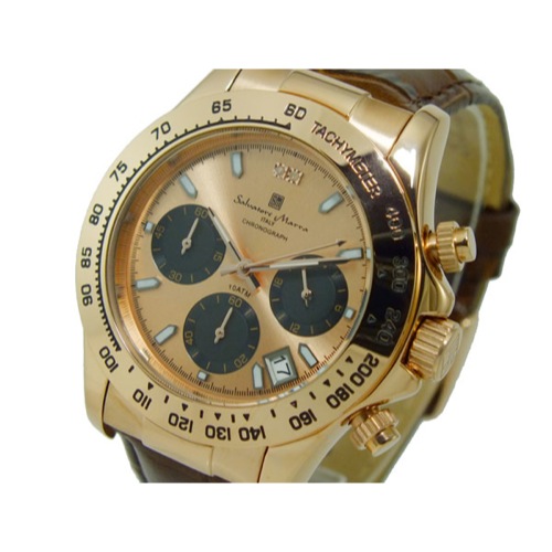 【送料無料】サルバトーレマーラ SALVATORE MARRA クオーツ メンズ クロノ 腕時計 SM14110-PGPG - メンズブランド