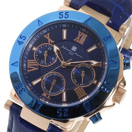 サルバトーレ マーラ クオーツ メンズ 腕時計 SM14118S-PGBL ブルー