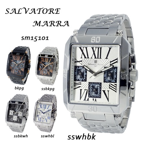 サルバトーレ マーラ クオーツ 腕時計 SM15101-SSWHBK ブラック