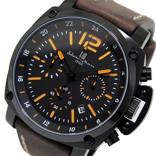 サルバトーレマーラ クロノ クオーツ メンズ 腕時計 SM15105-BKOR オレンジ