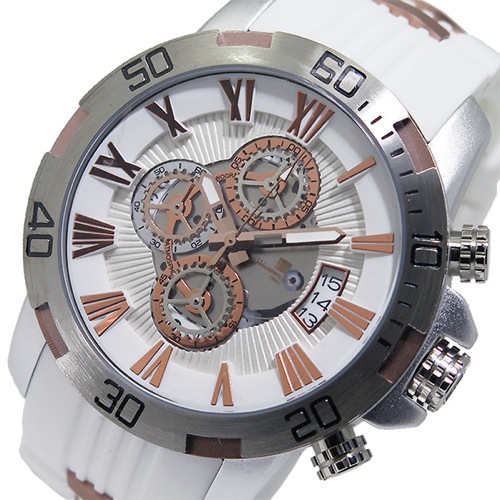 サルバトーレマーラ クロノ クオーツ メンズ 腕時計 SM15109-PGWH ピンクゴールド