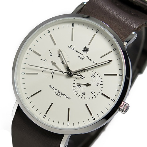 サルバトーレ マーラ クオーツ ユニセックス 腕時計 SM15117-SSWHSV ホワイト