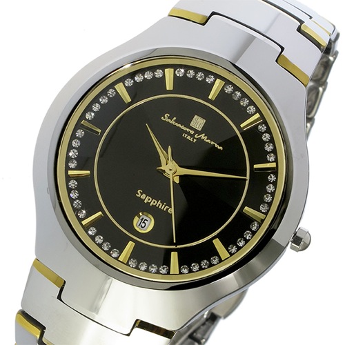 サルバトーレ マーラ SALVATORE MARRA クオーツ タングステン メンズ 腕時計 SM17102-SVBK ブラック