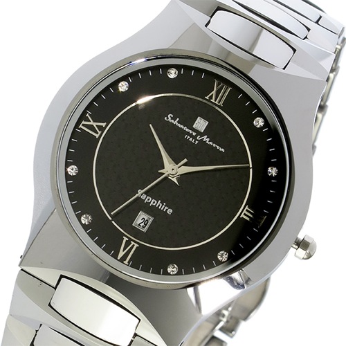 サルバトーレ マーラ SALVATORE MARRA クオーツ タングステン メンズ 腕時計 SM17103-SVBK ブラック