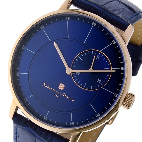 サルバトーレ マーラ クオーツ メンズ 腕時計 SM17105-PGBL ブルー