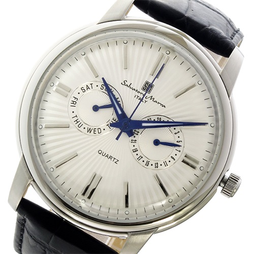 サルバトーレマーラ クオーツ メンズ 腕時計 SM17107-SSWH ホワイト/シルバー