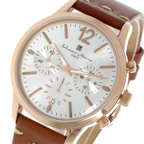 サルバトーレマーラ クオーツ ユニセックス 腕時計 SM17110-PGWH シルバー/ピンクゴールド