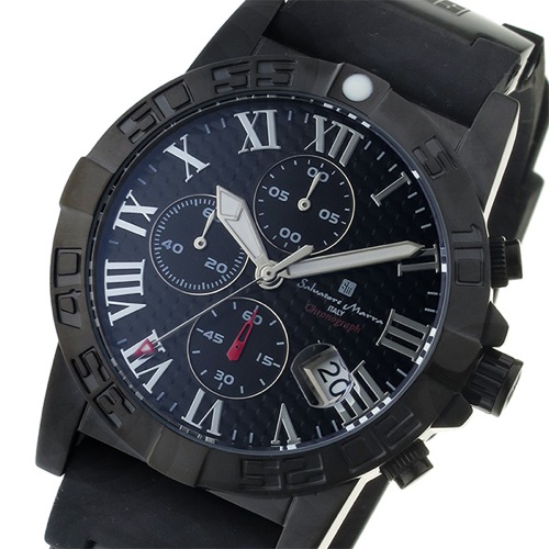 サルバトーレ マーラ クロノ クオーツ メンズ 腕時計 SM17111-BKBK ブラック