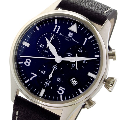 サルバトーレ マーラ クロノ クオーツ メンズ 腕時計 SM17113-SSBL ダークブルー