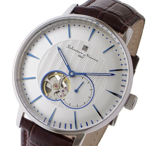 サルバトーレ マーラ 自動巻き メンズ 腕時計 SM17114-SSWH ホワイト/シルバー