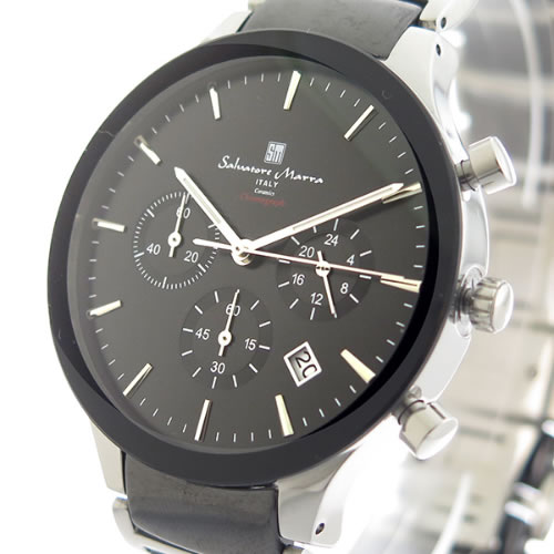 サルバトーレマーラ クオーツ メンズ 腕時計 SM17121-SSBK ブラック