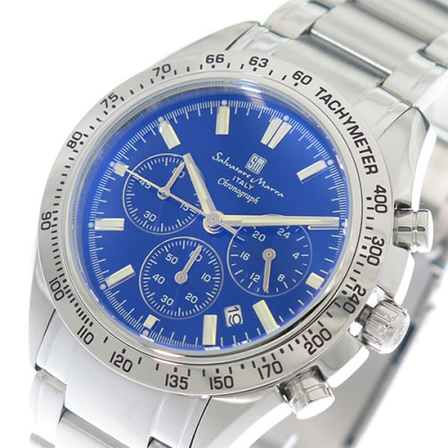 サルバトーレマーラ 腕時計 メンズ SM18106-SSBLSV カラーガラス ブルー シルバー