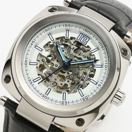 サルバトーレマーラ 自動巻き メンズ 腕時計 SM18114-SSWH ホワイト/ブラック
