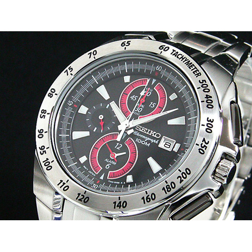 セイコー SEIKO クロノグラフ アラーム メンズ 腕時計 SNAB07P1