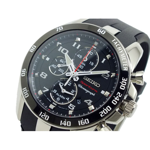 セイコー SEIKO スポーチュラ クロノグラフ メンズ 腕時計 SNAE87P1 ブラック