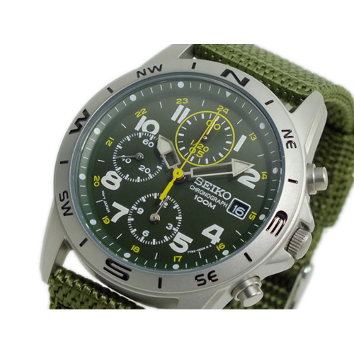 セイコー SEIKO クロノグラフ メンズ 腕時計 SND377R グリーン