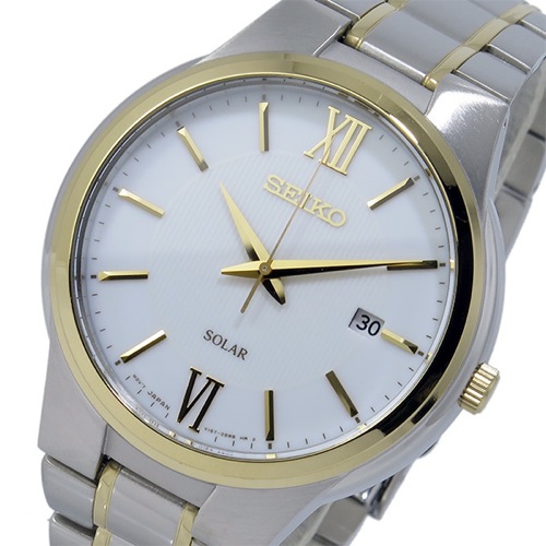 セイコー SEIKO ソーラー SOLAR クオーツ メンズ 腕時計 SNE388P1 ホワイト