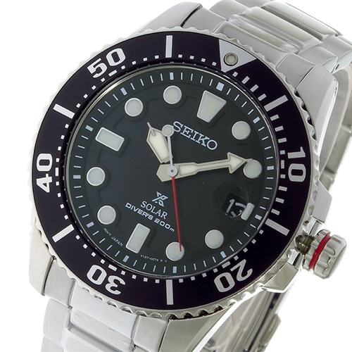 セイコー プロスペックス ソーラー クオーツ メンズ 腕時計 SNE437P1 ブラック