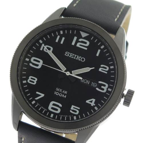 セイコー SEIKO クオーツ メンズ 腕時計 SNE477P ブラック/ブラック
