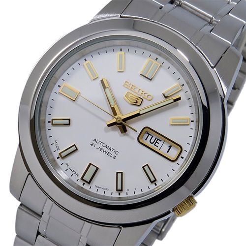 セイコー セイコーファイブ SEIKO 5 自動巻き メンズ 腕時計 SNKK07J1 ホワイト