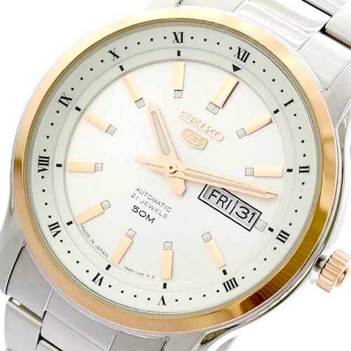 セイコー SEIKO 腕時計 メンズ SNKP12J1 セイコー5 SEIKO5 自動巻き ホワイト シルバー
