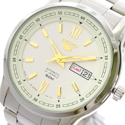 セイコー SEIKO 腕時計 メンズ SNKP15J1 セイコー5 SEIKO5 自動巻き ホワイト シルバー