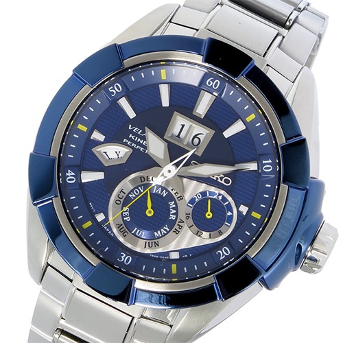 セイコー ベラチュラ パーペチュアル キネティッククオーツ メンズ 腕時計 SNP117P1 ブルー