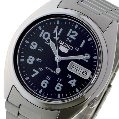 セイコー5 自動巻き メンズ 腕時計 SNX809K ブラック
