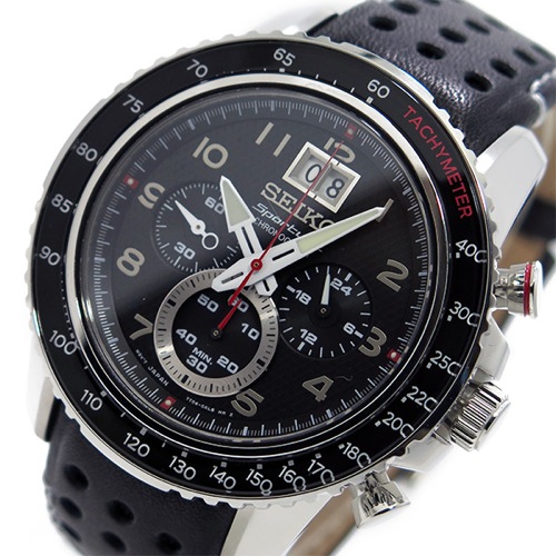 セイコー SEIKO スポーチュラ クオーツ クロノ メンズ 腕時計 SPC139P1 ブラック