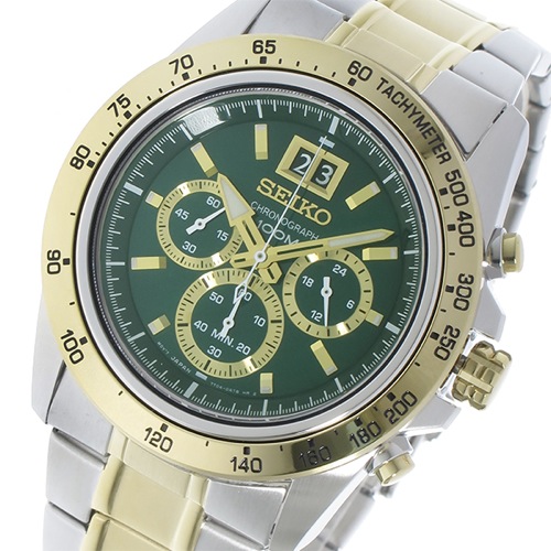 セイコー SEIKO クロノグラフ クオーツ メンズ 腕時計 SPC230P1 グリーン