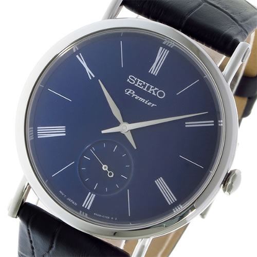 セイコー SEIKO プルミエ Premier クオーツ ユニセックス 腕時計 SRK037P1 ネイビー
