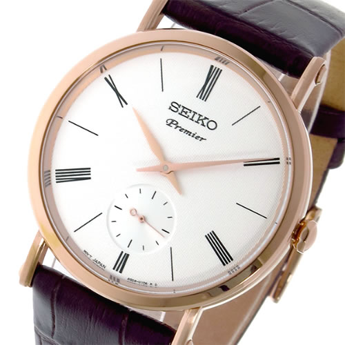 セイコー SEIKO プルミエ Premier クオーツ ユニセックス 腕時計 SRK038P1 ホワイト