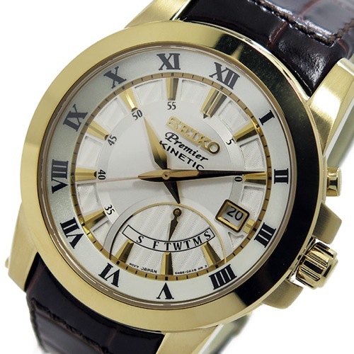 セイコー プルミエ クオーツ メンズ 腕時計 SRN042P1 ホワイト