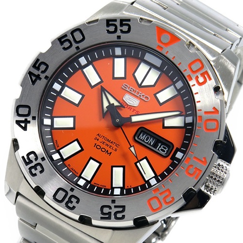 セイコー SEIKO 自動巻き メンズ 腕時計 SRP483J1 オレンジ