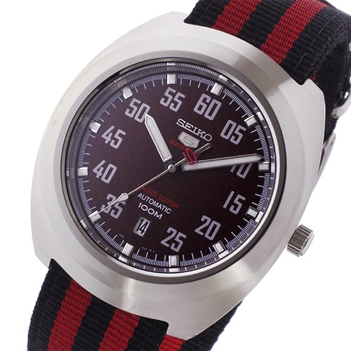 セイコー セイコー5 スポーツ 自動巻き メンズ 腕時計 SRPA87K1 レッド/ブラック