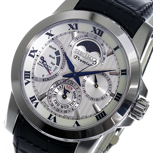 セイコー プルミエ キネティック クオーツ メンズ 腕時計 SRX011P2 シルバー
