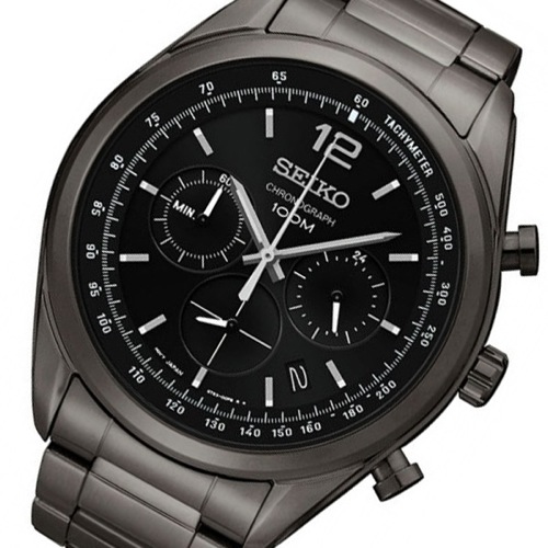 セイコー SEIKO クロノ クオーツ メンズ 腕時計 SSB093P1 ブラック
